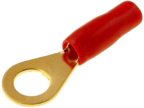 Szemes saru aranyozott 06 mm2 - 8 mm furat piros SZS06-8P  autóhifi csatlakozó 0