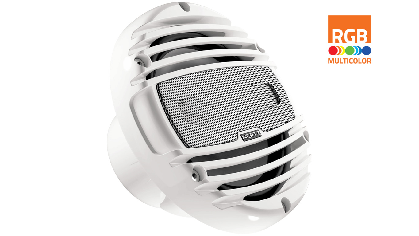 Hertz HMX 6.5-LD 16,5cm-es koaxiális vízálló hangszóró, beépített LED világítással hajó audió 0