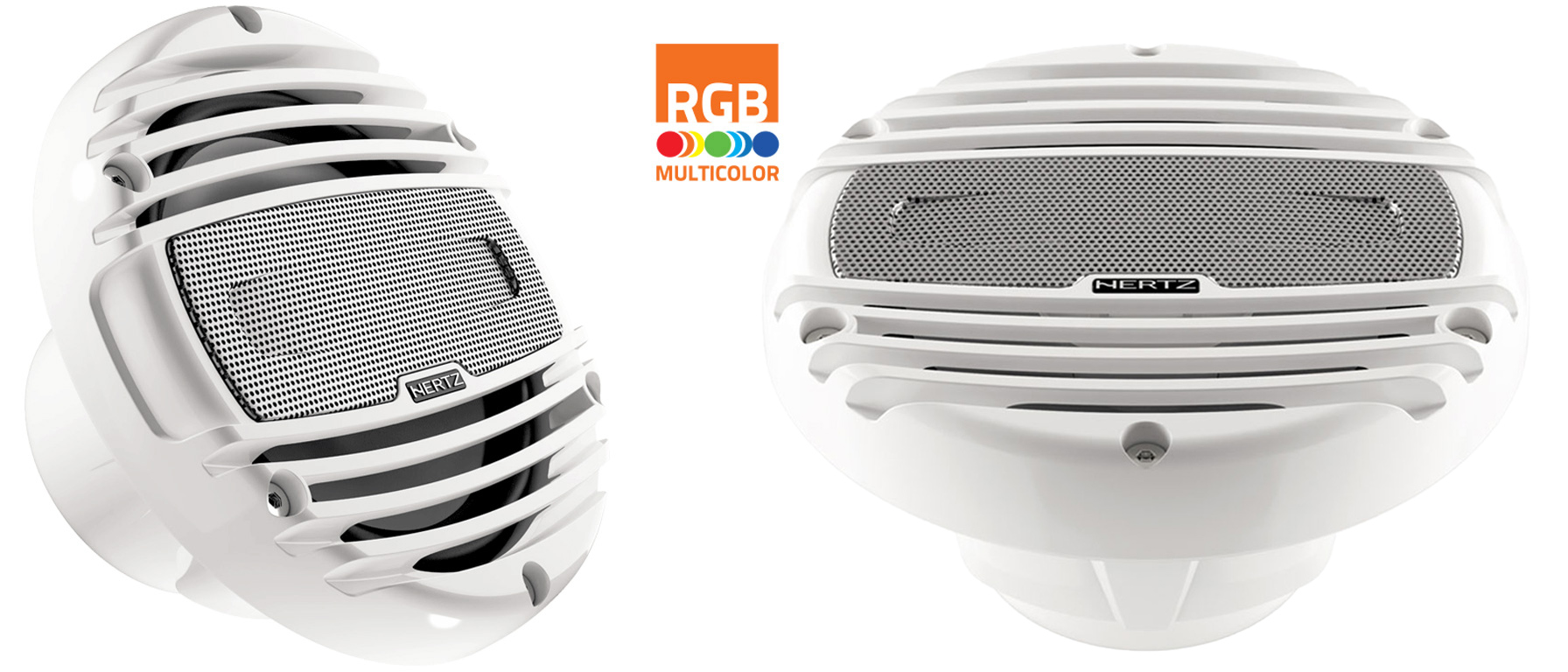 Hertz HMX 6.5-LD 16,5cm-es koaxiális vízálló hangszóró, beépített LED világítással hajó audió 1