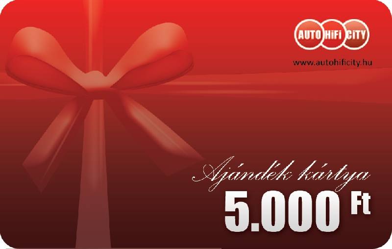 AUTOHIFI-CITY 5.000.- Ft-os autóhifi ajándék kártya 0