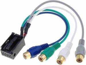  AUX-IN / LINE OUT kábel VW-SEAT-SKODA (RNS2 not MMI)-AUDI (MFD 2) Autospecifikus AUX adapter és Bluetoot egység