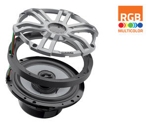 Hertz HEX 6.5 S-LD-G Vízálló koaxiális hangszóró RGB LED világítással hajó audió