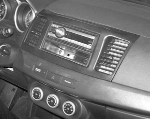 MECATRON Mitsubishi Lancer 2008-2010 rádió beszerelő 572375/C  Autospecifikus rádiókeret 2DIN