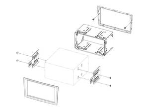 MECATRON Opel Agila, Combo C, Corsa C, Omega B, Vivaro dupla DIN rádió keret 381230-26-1  Opel