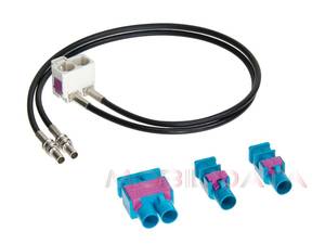 MECATRON FAKRAx2 + dupla Fakra - Dupla Fakra (fehér) 90 fok antenna  Audi