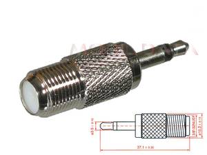 Autohifi-City F aljzat - 3,5mm monó jack dugó adapter  
