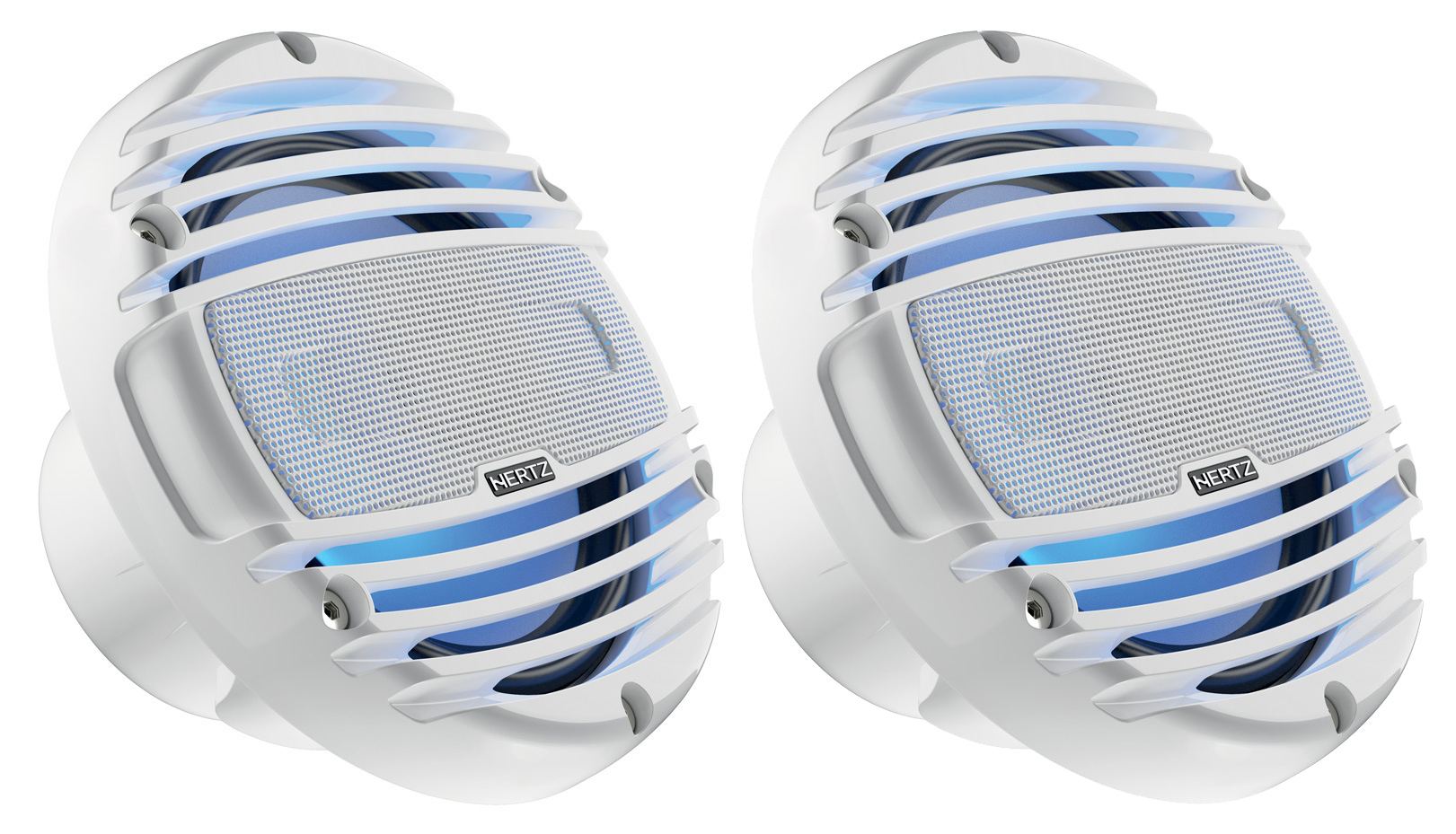 Hertz HMX 6.5-LD-TW Vízálló kétutas 16,5 cm-es koax hangszóró, fehér színben, LED világítással hajó audió 0