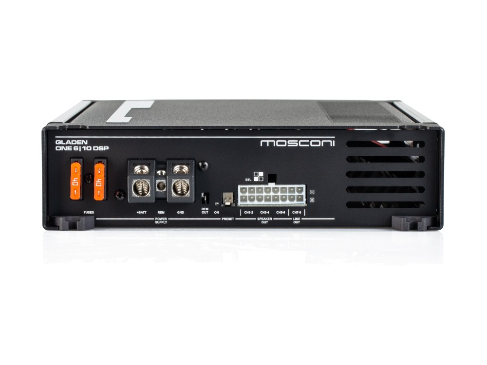 GLADEN One One 6|10 DSP hatcsatornás High Quality DSP autóhifi erősítő 6 csatornás autóhifi erősítő 5