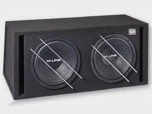 Gladen Audio  M-LINE 12 VB DUAL kettős autóhifi subwoofer r  bassreflex mélyláda