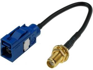 Autohifi-City GPS adapter Fakra aljzat SMA-B dugó 0,15m  Autó antennák és kiegésszítők