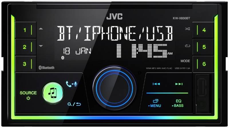 JVC KW-X830BT 2 DIN méretű mechanika nélküli autórádió 2din CD autórádió 0