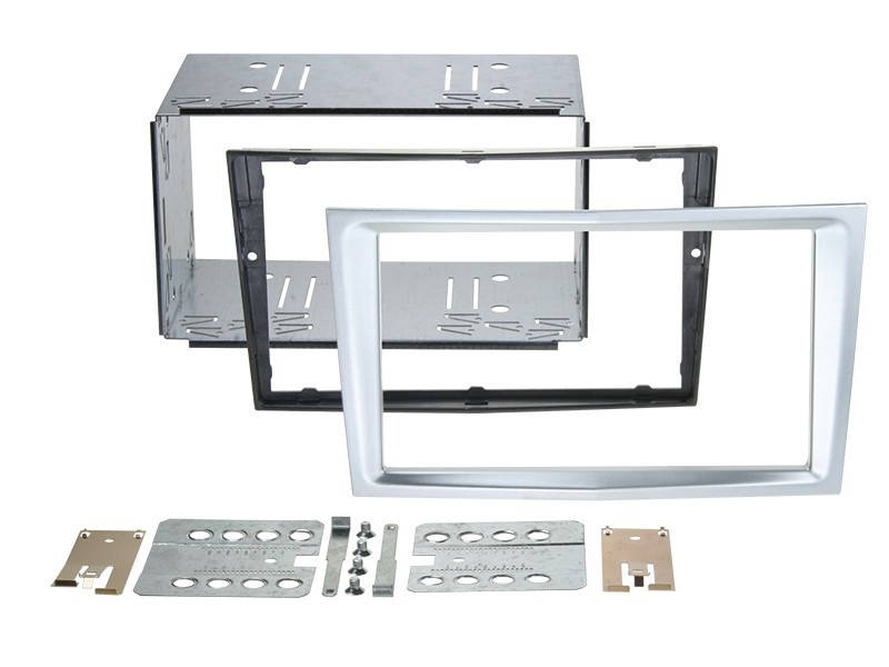 Opel Astra H, Corsa D, Zafira B dupla DIN r?di? be?p?t? keret, matt kr?m (matt-chrome) 381230-24-4 Dupla DIN rádió beszerel? keretek 0