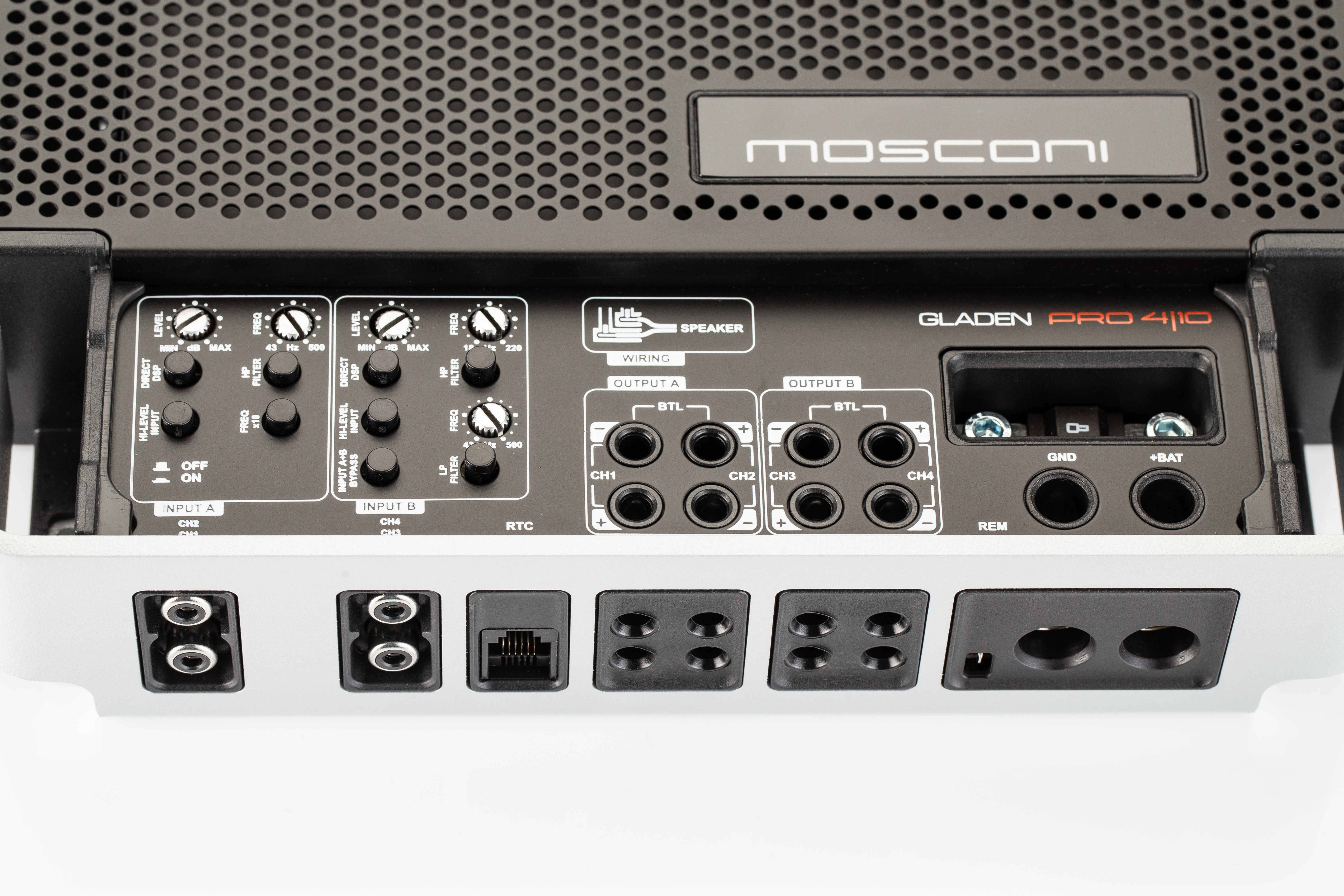 Mosconi PRO 4-10 4 csatornás autóhifi erősítő 4 csatornás autóhifi erősítő 6