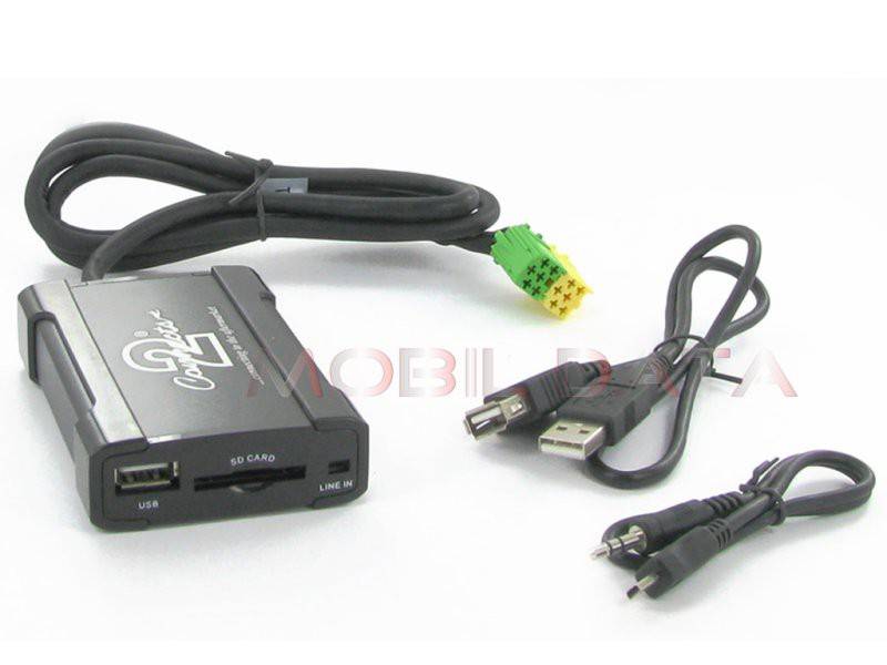 Peugeot - Citroen - Toyota MP3/USB/SD/AUX illesztő Mini ISO csatlakozóval szerelt rádiókhoz 44UTYS003 USB illeszt? gyári rádióhoz 0