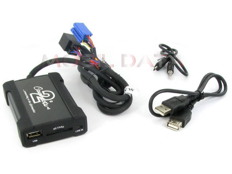 Skoda MP3/USB/SD/AUX illesztő Mini ISO csatlakozóval szerelt rádiókhoz 44USKS001 USB illeszt? gyári rádióhoz 0