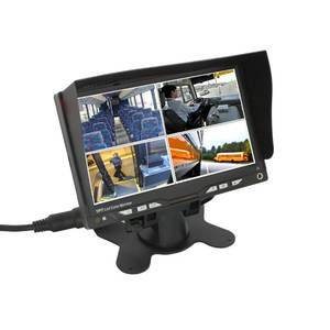 ABM univerzális 7'' TFT-LCD QUAD monitor (12/24V) audio bemenettel Tolatóradarok és tolatókamerák