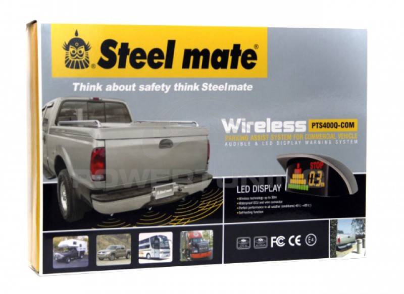 Steel Mate 400Q-COM LED vezeték nélküli 24V-os, fém lökhárítóba Tolatóradarok és tolatókamerák 0
