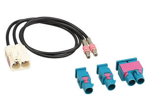  FAKRAx2 + dupla Fakra - Dupla Fakra (feh?r) 90 fok antenna adapter k?bel 520176  Autó antennák és kiegésszítők