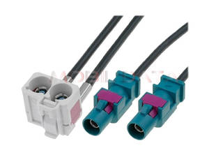  FAKRAx2 - Dupla Fakra (feh?r) antenna adapter k?bel 520174  Autó antennák és kiegésszítők