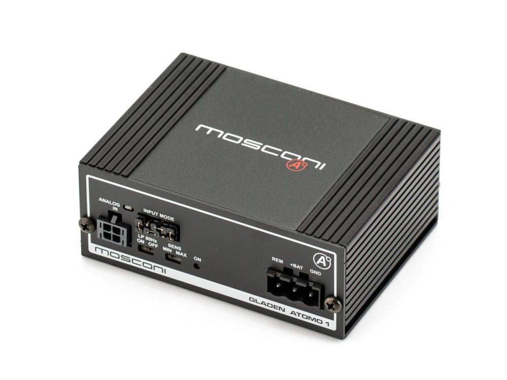 Mosconi Atomo 1 1-csatorn?s D-oszt?ly? kism?ret? aut?hifi er?s?t? 24 voltos v?ltozat Mono autóerősítő 0