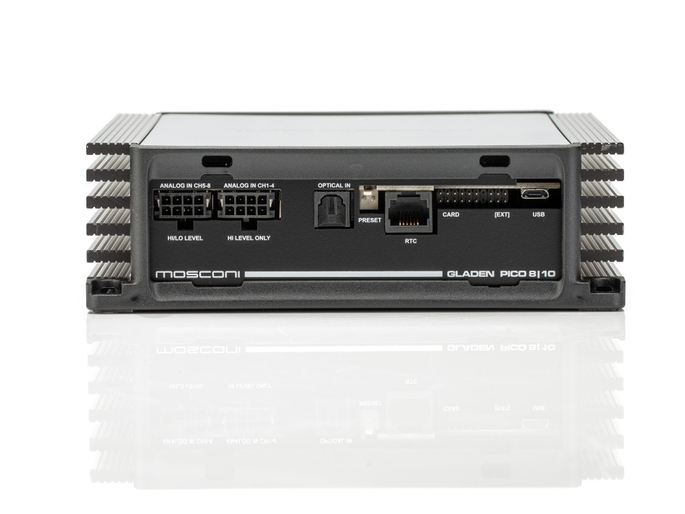 GLADEN Pico 8-10 DSP 4 csatornás erősítő DSP jelprocesszorral 4 csatornás autóhifi erősítő 3