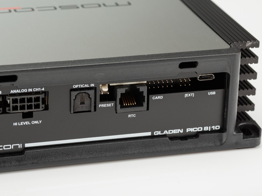 GLADEN Pico 8-10 DSP 4 csatornás erősítő DSP jelprocesszorral 4 csatornás autóhifi erősítő 6