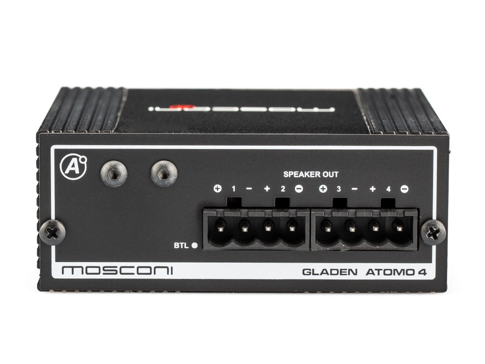 Mosconi Atomo 4 4-csatornás D-osztályú kisméretű autóhifi erősítő 4 csatornás autóhifi erősítő 5