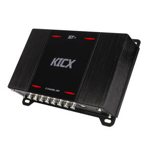 Kicx ST D8 DSP Processzor erősítővel, Bt modullal 4 csatornás autóhifi erősítő