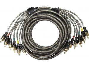  Audio System Z-EVO 5,0M-6 RCA k?bel 6 csatorn?s 5,0m autóhifi RCA kábel