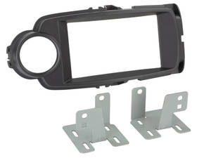  Toyota Yaris (XP13) 2011.10-2014.07 dupla DIN aut?r?di? be?p?t? keret Fekete 381300-25-2 Autospecifikus rádiókeret 2DIN