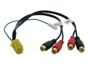  Mini ISO - RCA Aranyozott er?s?t? adapter k?bel 552102 (4RCA) 