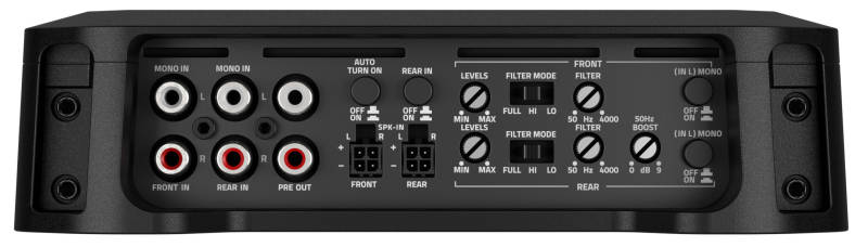 Hertz DP 4.400 Dieci Power kompakt D osztályú 4/3/2 csatornás erősítő 4 csatornás autóhifi erősítő 0
