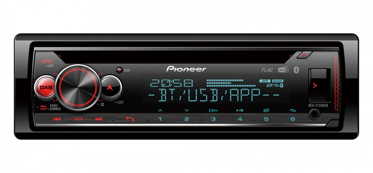 Pioneer DEH-S720DAB DAB+/CD/Bluetooth/USB/AUX  autórádió 0
